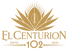 Gold logo of 'El Centurion' with a football design on a white background